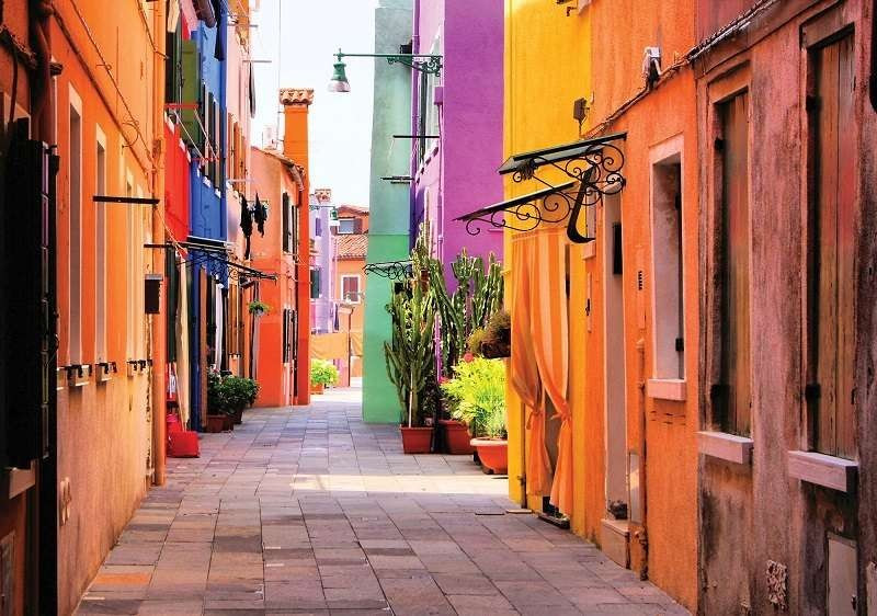 Mediterranean street view wallpaper - 10745