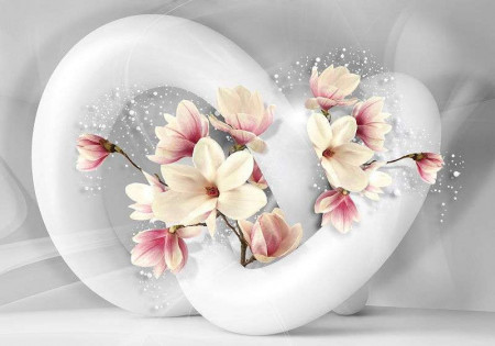 Abstract wallpaper with flowers - 3375