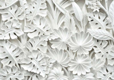 Gypsum palm leaves 3D effect wall decor -10052