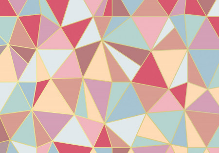 Colourful geometric shapes wall mural - 14152