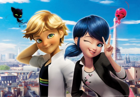 Marinette and Adrien, Miraculous Ladybug wall mural - 13654