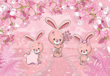 Bunnies wall mural - 14346