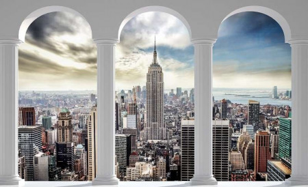 New York 3d wallpaper for living room - 2345