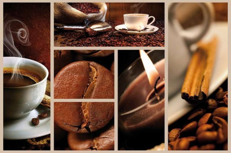 Coffee themed collage poster - C0456