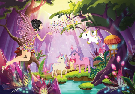 Fairy and unicorn wall mural - 11707