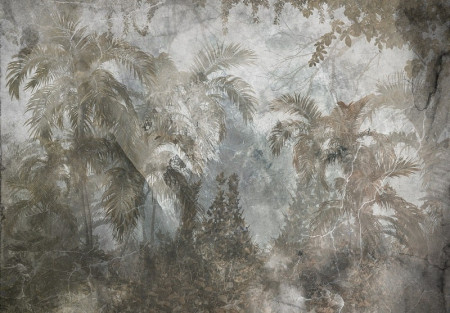 Nature Palms Imitation Concrete Wall Mural - 14617