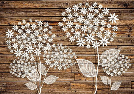 Wooden wall, art wall mural - 3452