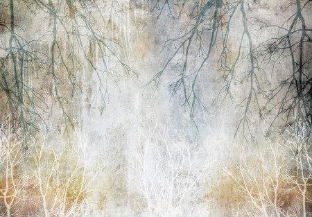 Imitation Concrete Rust Branches Wall Mural - 14563