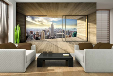 3d wallpaper for bedroom - New York city view - 3306