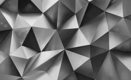 Grey geometric shapes wall mural - 3477