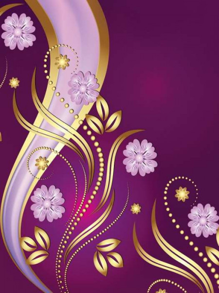Tender design wall mural purple - 2135A