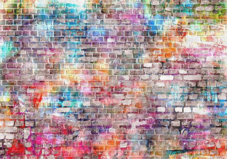 Colorful brick wall imitation wall decor - 13041