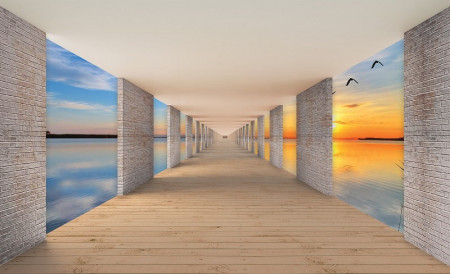 Hallway above the water calm wallpaper - 13661