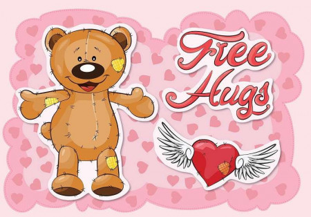 Free hugs text wallpaper for children - 12802