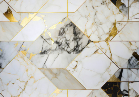 Marble with gold accents Wall Mural - 14658