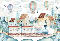 Balloons over the town, cute wallpaper - 13673