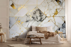 Marble with gold accents Wall Mural - 14658