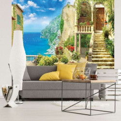 Mediterranian sea view wall paper - 11418