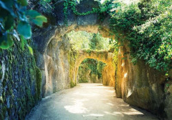 Natural arch with sunbeams going through - 11679