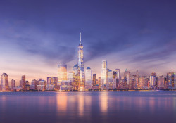 New York at night wall mural - 13303