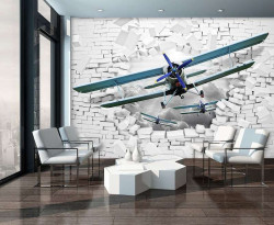 Second world war airplanes breaking the wall - 10407