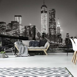 Black and white night city image - 13032