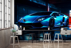 Blue Lamborghinis Wall Mural - 14647
