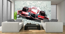 Bolide car breaking the brick wall - 2774