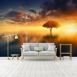 Enchanted tree in the middle of a lake wallpaper - 13003