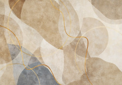 Golden bohemian abstract art Wall Mural - 14675