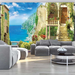 Mediterranian sea view wall paper - 11418