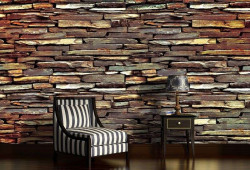 Natural stone tiles wall imitation wallpaper - C0434