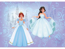 Tales of princesses, blue accents wall poster - 12527
