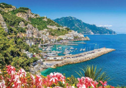 Yacht wharf in the blue sea, relaxing poster - 10384
