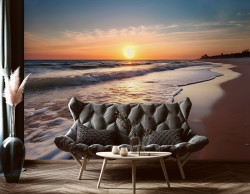 Charming sunrise on the beach Wall Mural - 14770