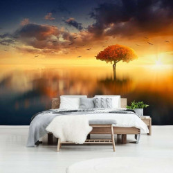 Enchanted tree in the middle of a lake wallpaper - 13003