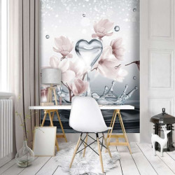 Love message floral wall mural - 10163A