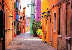 Mediterranean street view wallpaper - 10745