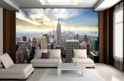 new york skyline mural - 2317
