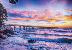 Sunset on the beach wall decor photo - 10514