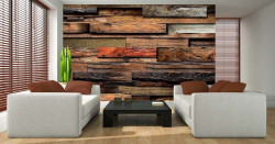 3D wooden beams effect wallpaper - 11916