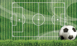 Football field wall mural for kids - 3387