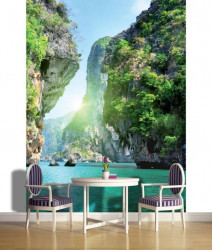 Tropical islands boat trip wallpaper - 137A