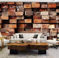 Wooden material 3d effect wallpaper - 13043