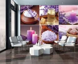 Zen collage with pink accents - 10451