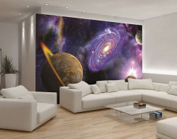 Galaxies and planets cosmos wallpaper - C4791