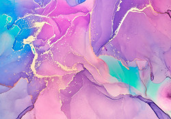 Marble immitation pink lilac gold wall mural - 14147