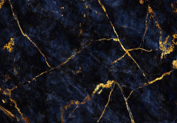 Stone structure marble navy blue gold wall mural - 14144