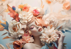 Woman and flowers Wall Mural - 14663