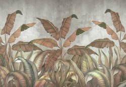 Imitation Nature Concrete Leaves Wall Mural - 14530